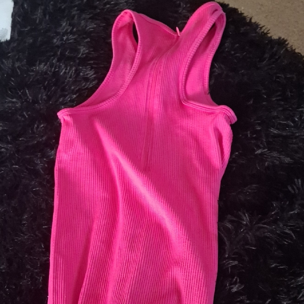 Pink Sleeveless Ribbed Jumper - Picture 2 of 3